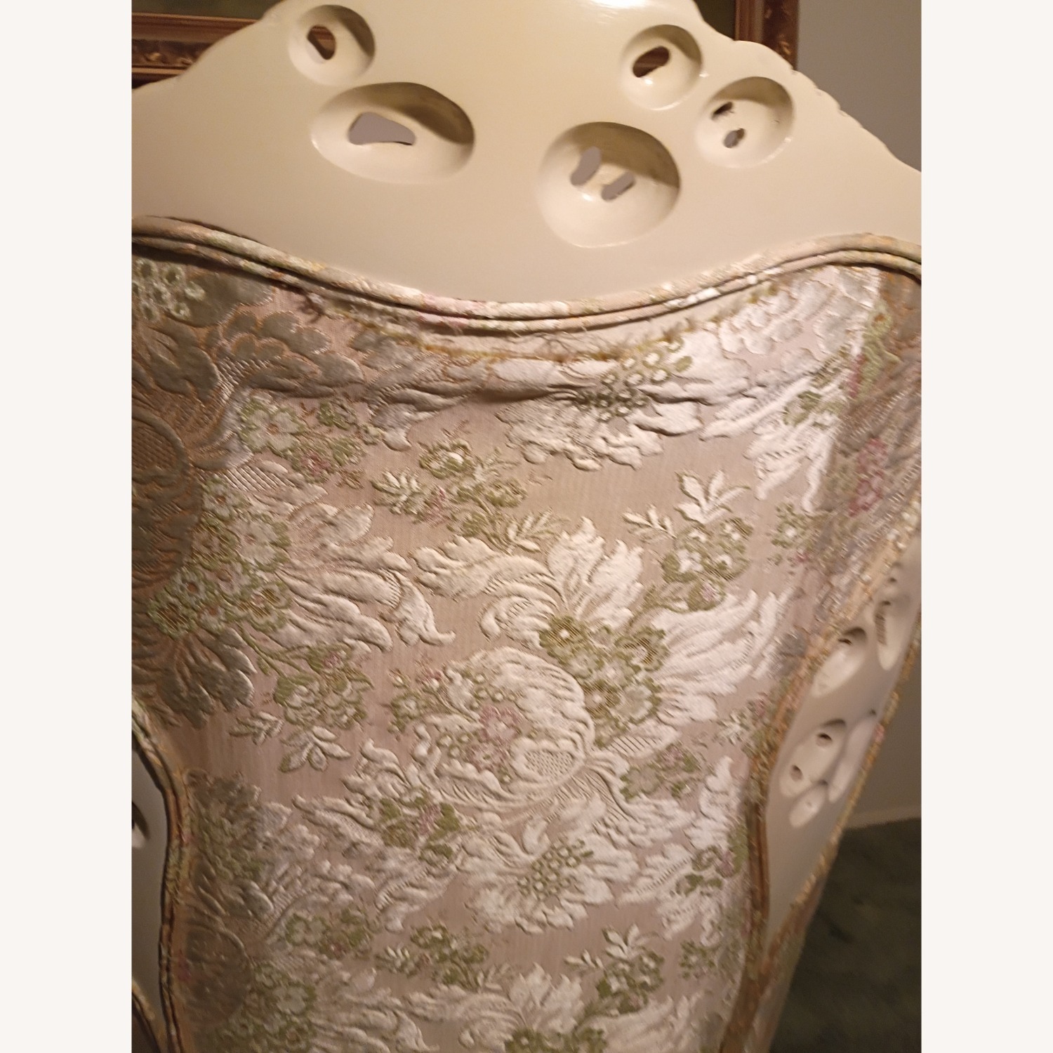 Vintage/Antique Louis Xv Style Fabric Armchair - image-5