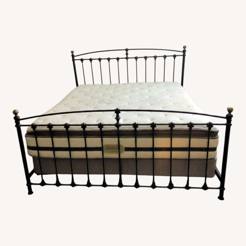 Used Dark Gray Metal King Bed for sale on AptDeco