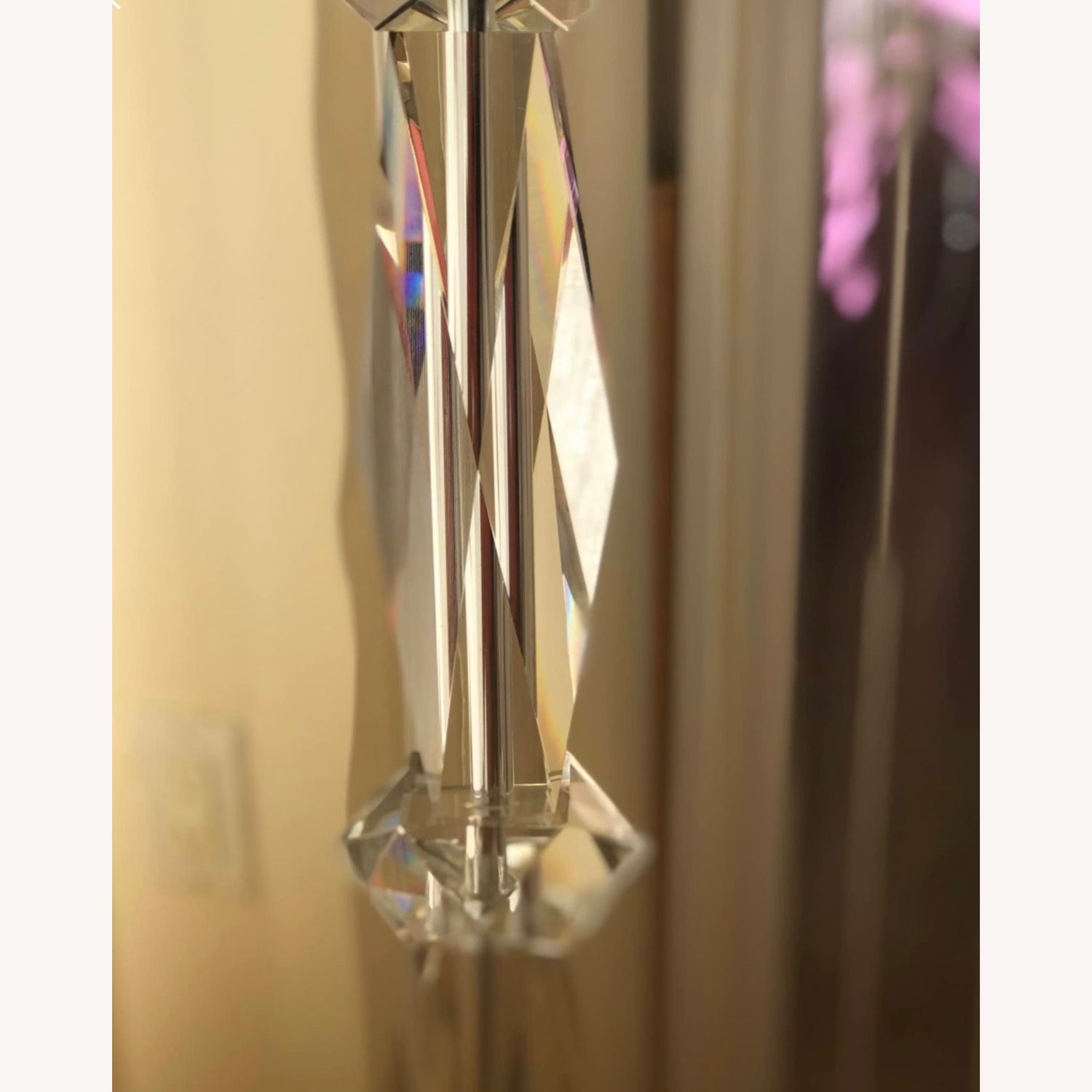 Vintage/Antique Natural Glass Floor Lamp - image-8