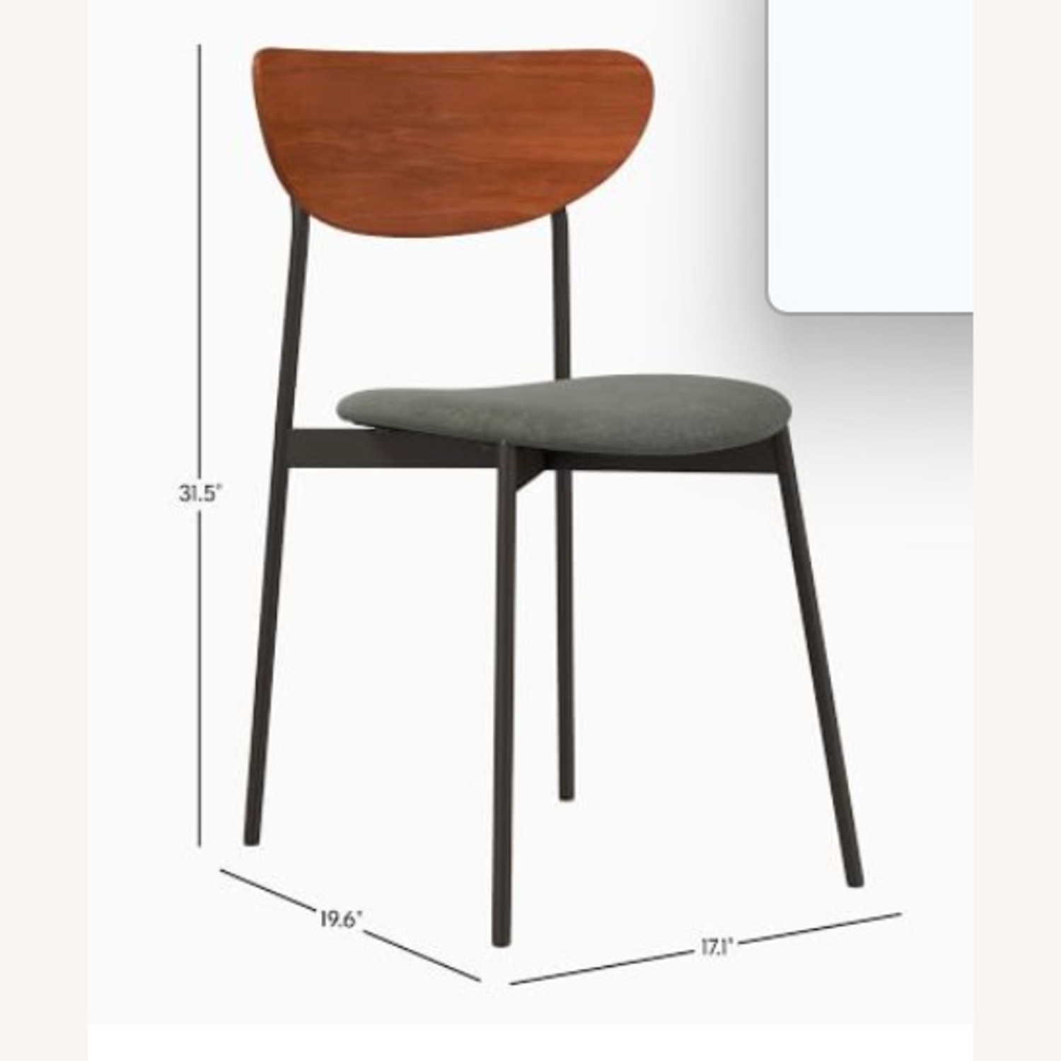 West Elm Mid-Century Modern Petal Dining Chairs, Set of 4  - image-3