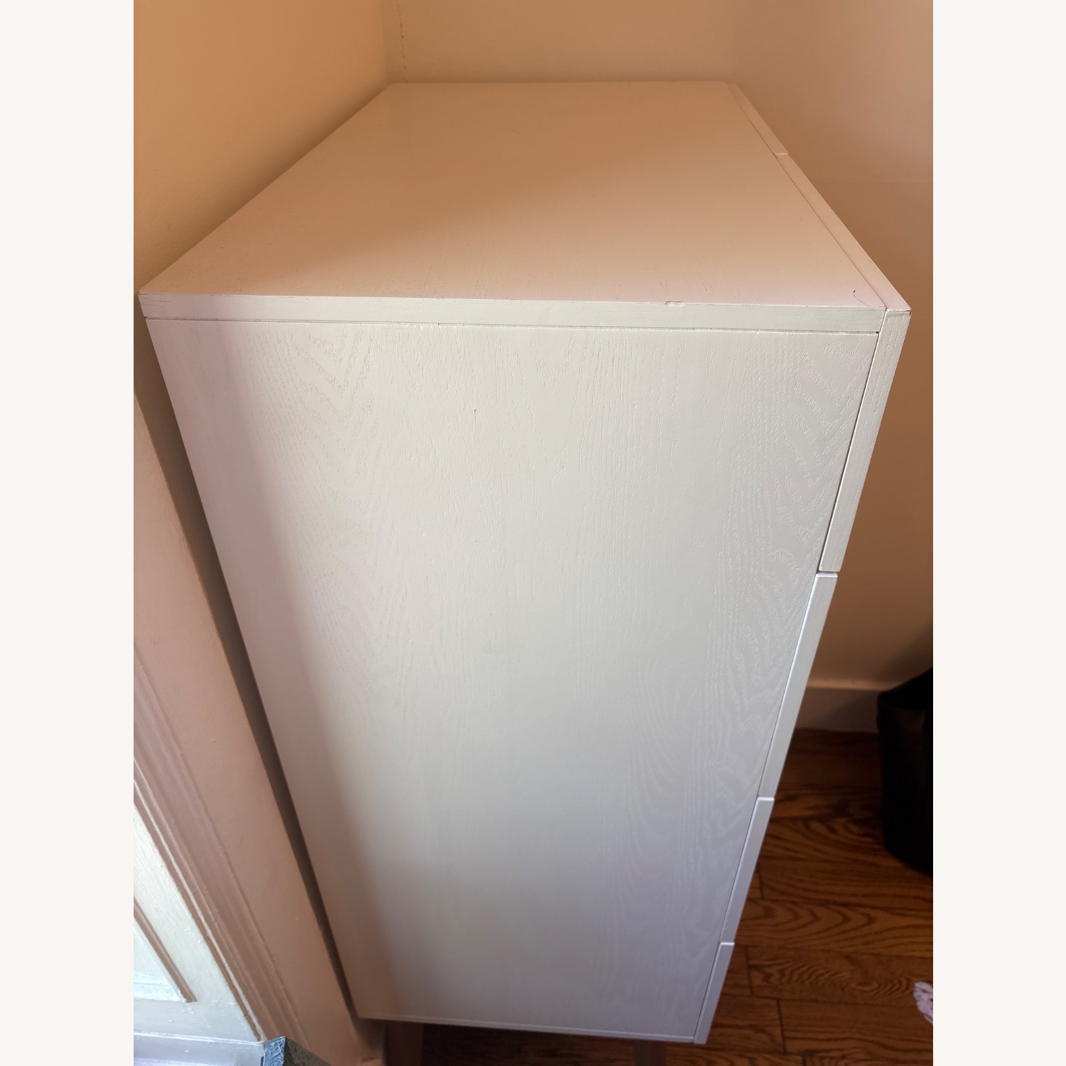 West Elm Tall 5 Drawer White Mid-Century Dresser - image-7