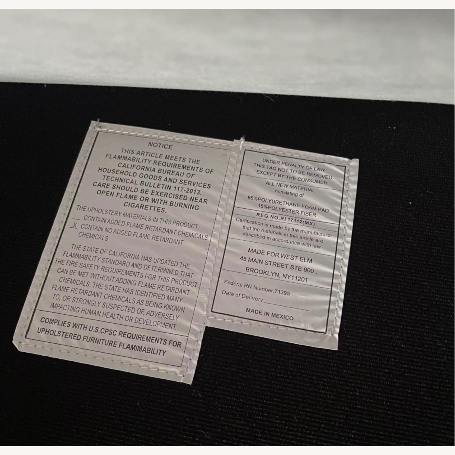 West Elm Cozy Blue Velvet Accent Chair - image-7