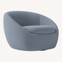 West Elm Cozy Blue Velvet Accent Chair