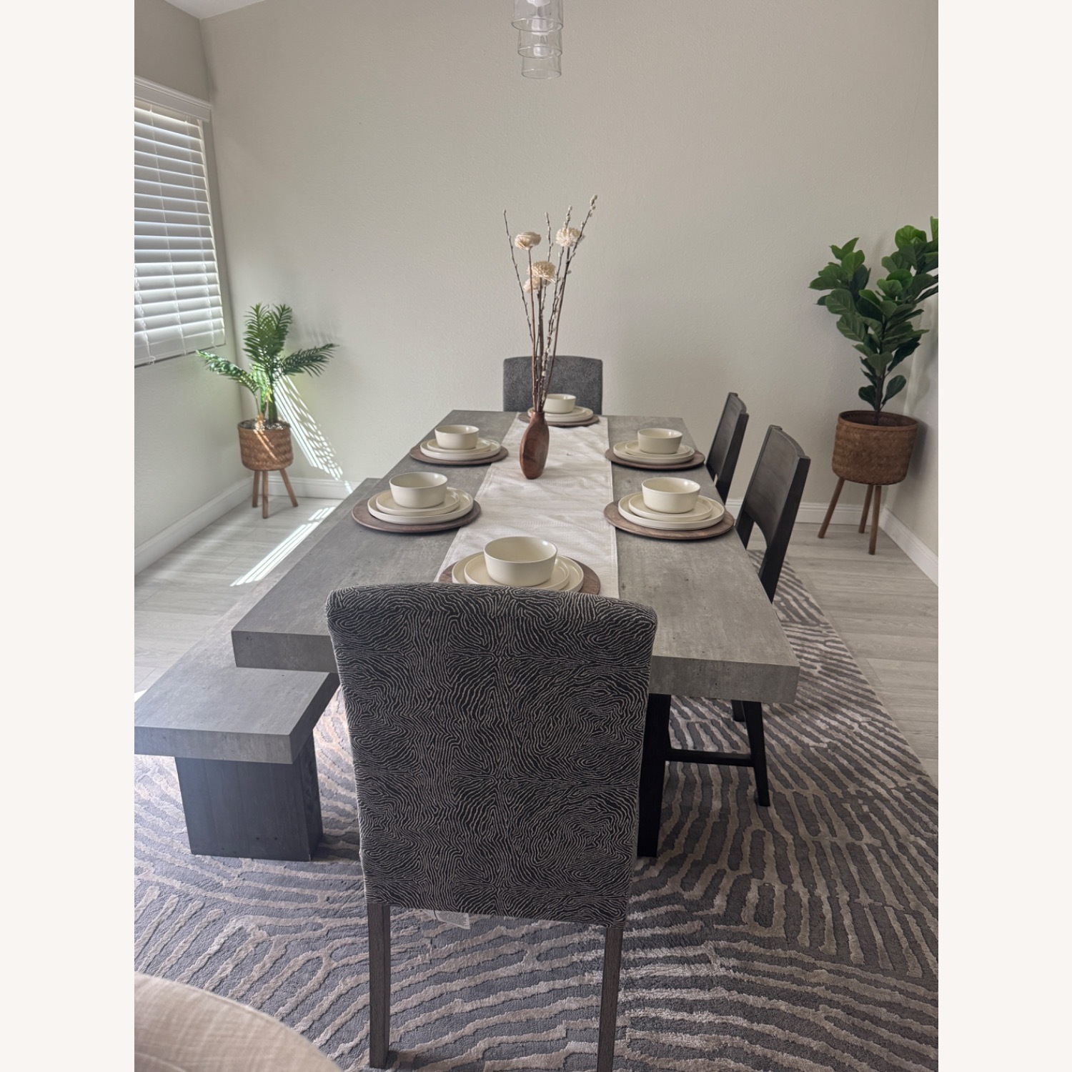 Living Spaces Titan Light Gray Dining Sets - image-2