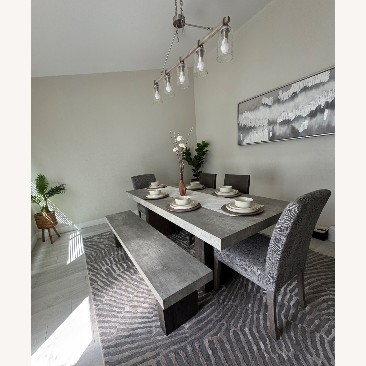 Living Spaces Titan Light Gray Dining Sets - image-1