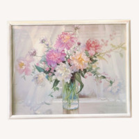  Vintage Ruth Baderian Floral Painting