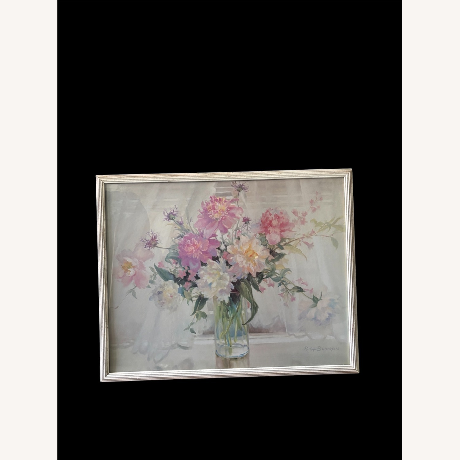  Vintage Ruth Baderian Floral Painting - image-1