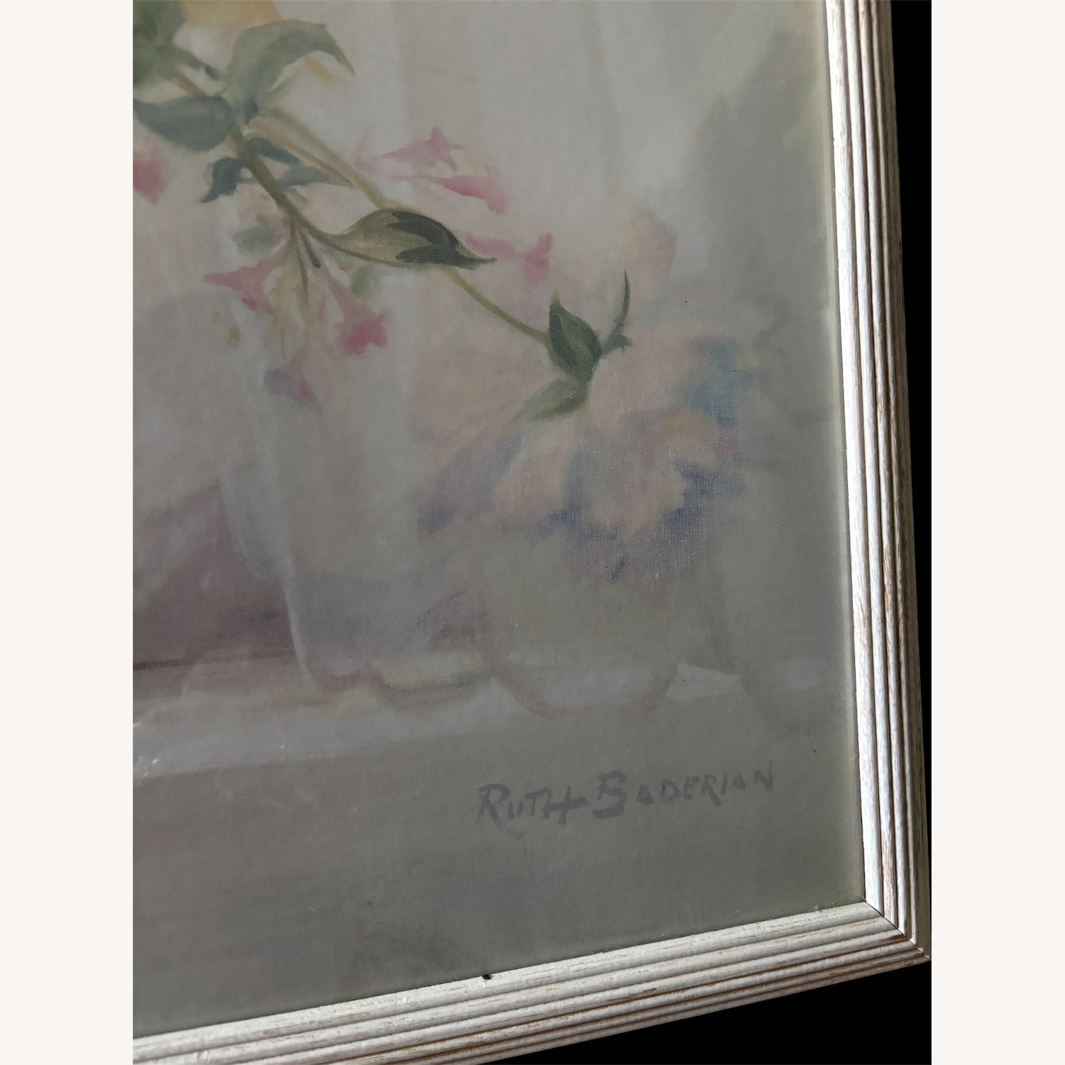  Vintage Ruth Baderian Floral Painting - image-3
