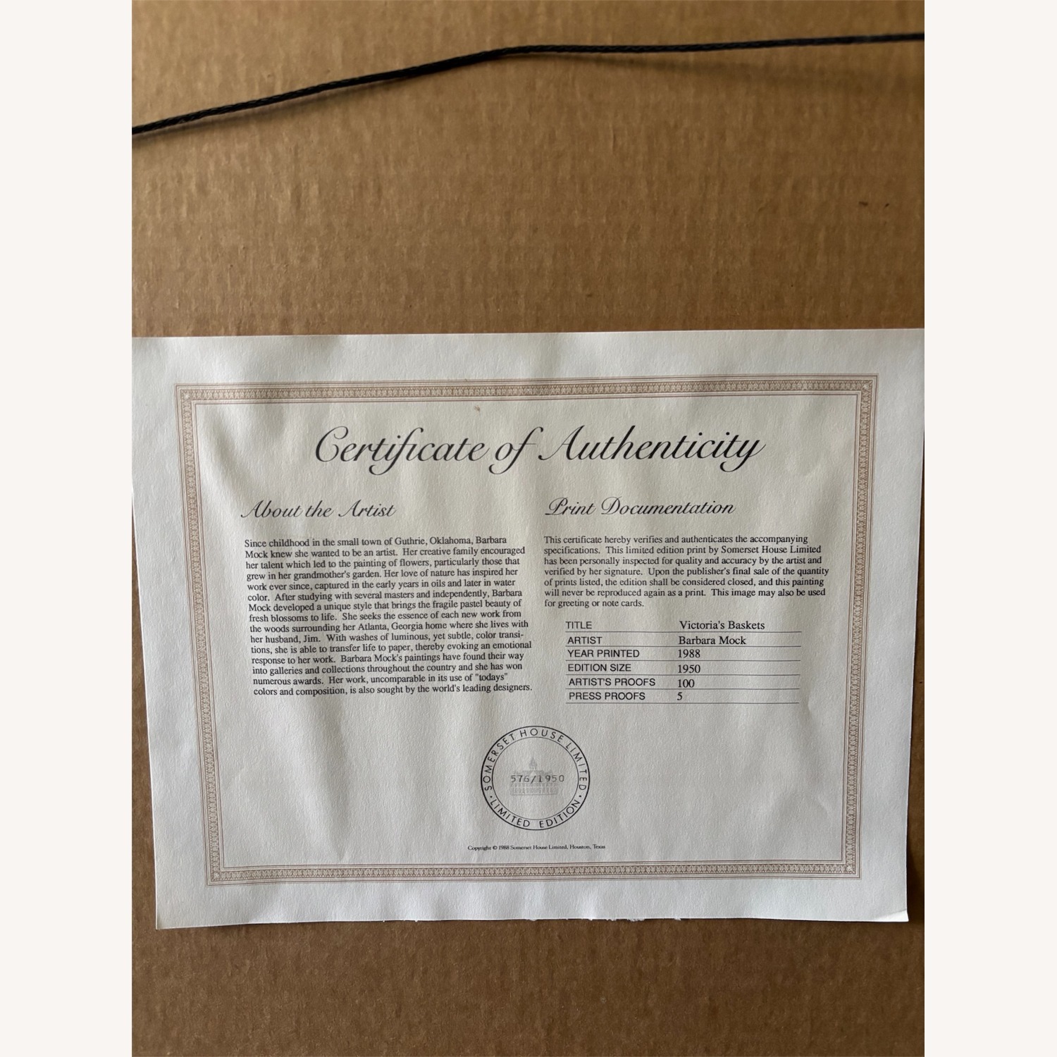 Victoria's Baskets" by Artist Barbara Mock - image-6