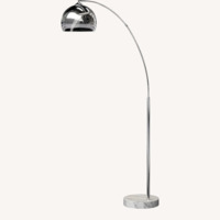 Arc Chrome Floor Lamp with Marble Base