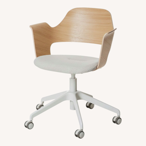 Used IKEA FJÄLLBERGET White Stained Oak Office Chair for sale on AptDeco