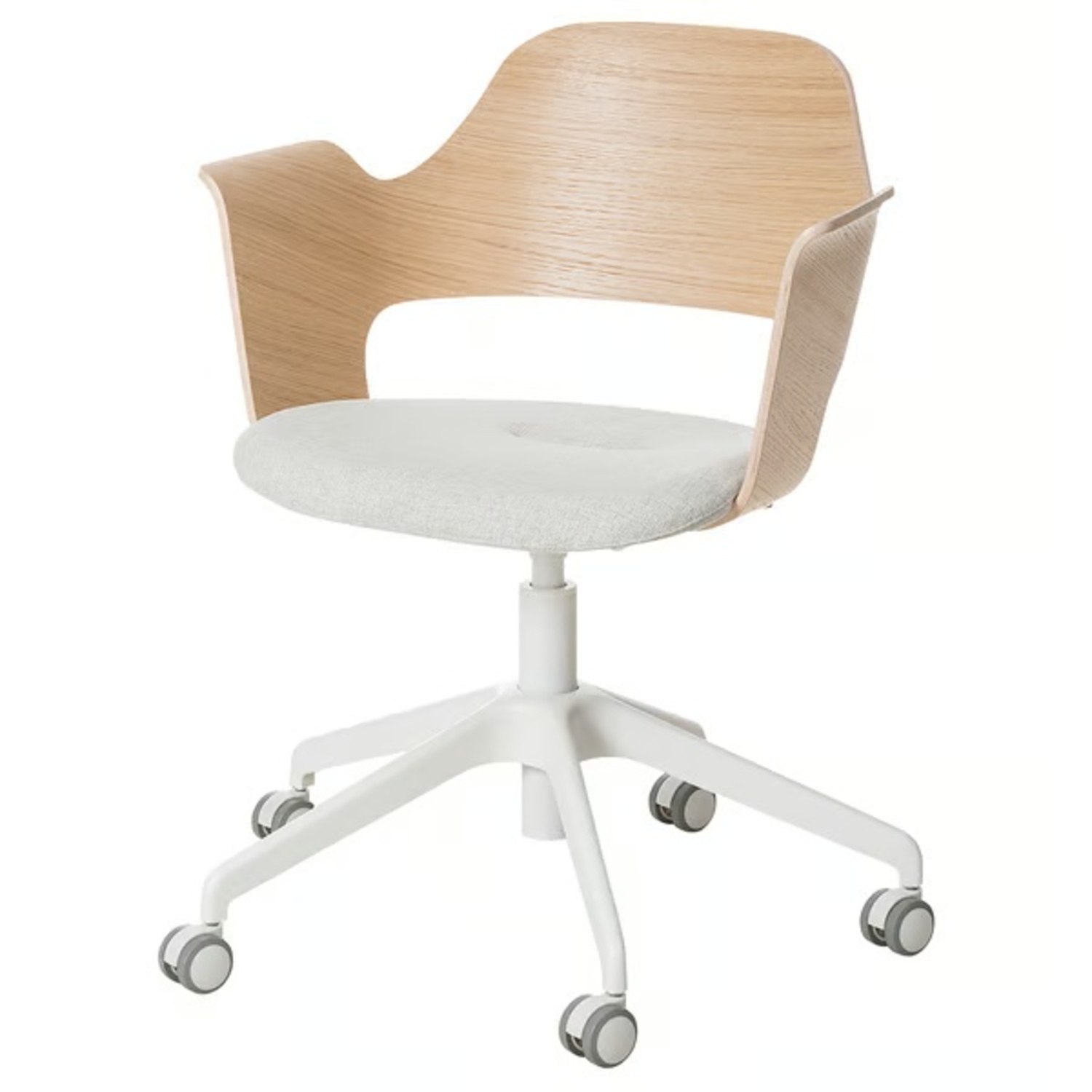 IKEA FJÄLLBERGET White Stained Oak Office Chair - image-7