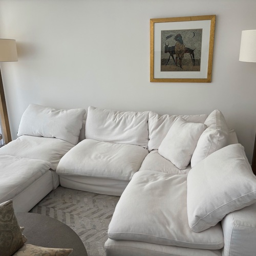 Used Restoration Hardware Cloud White 3+ Piece Sectional for sale on AptDeco