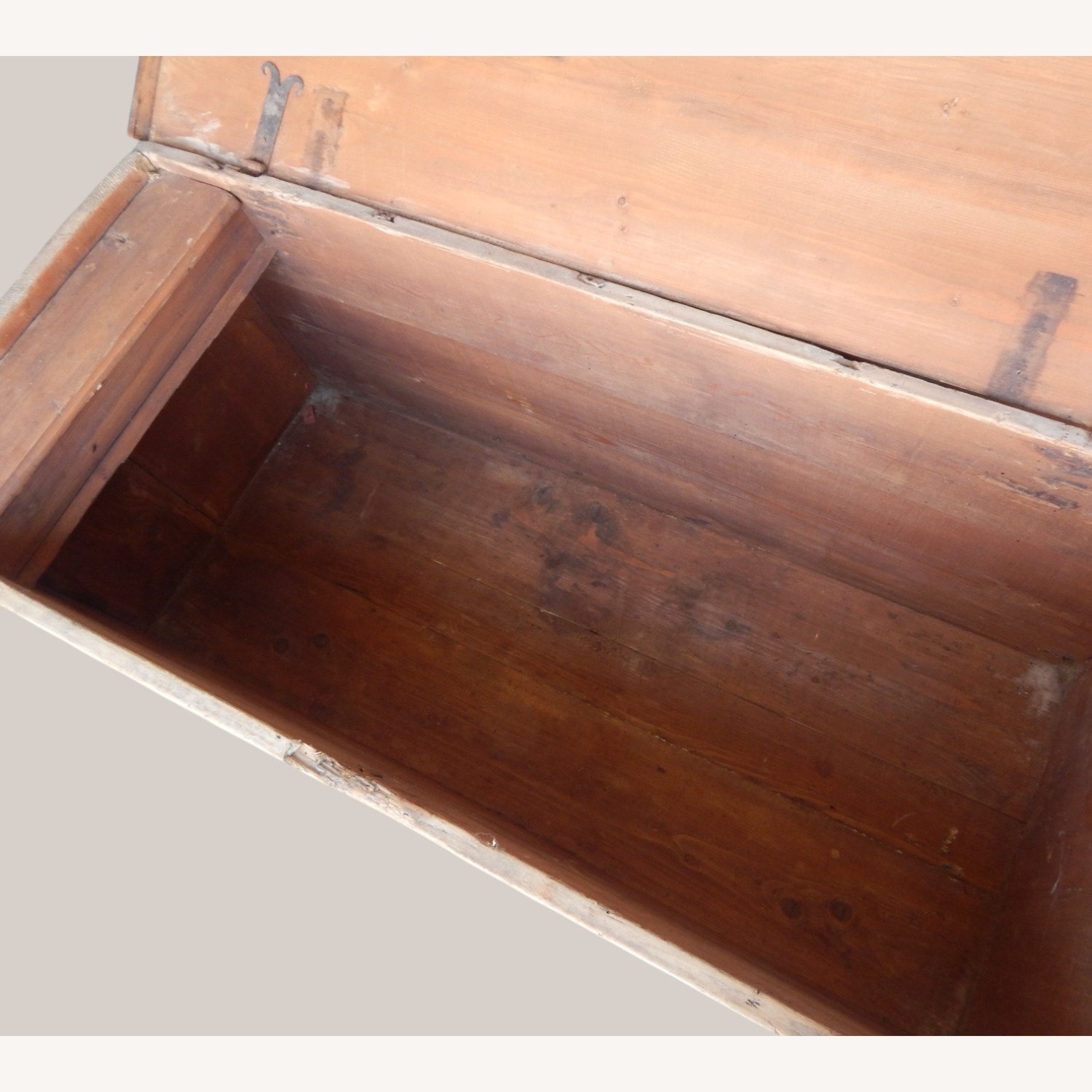 Vintage/Antique Blue Wood Chest - image-8