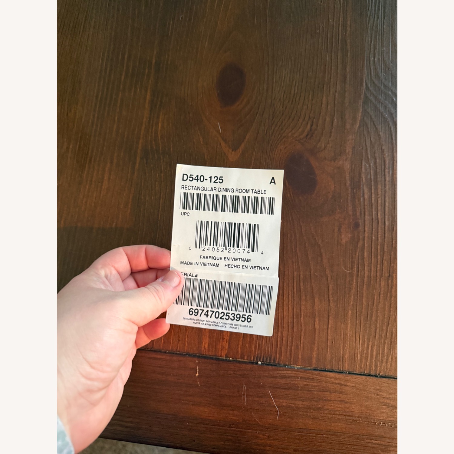 Ashley Furniture Dark Brown Dining Table - image-1