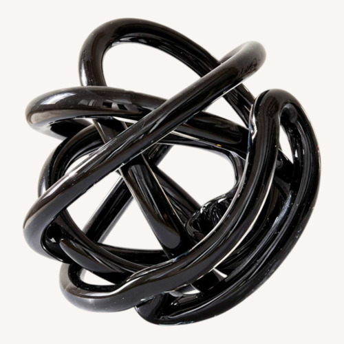 Used Decorative Black Glass Knot for sale on AptDeco