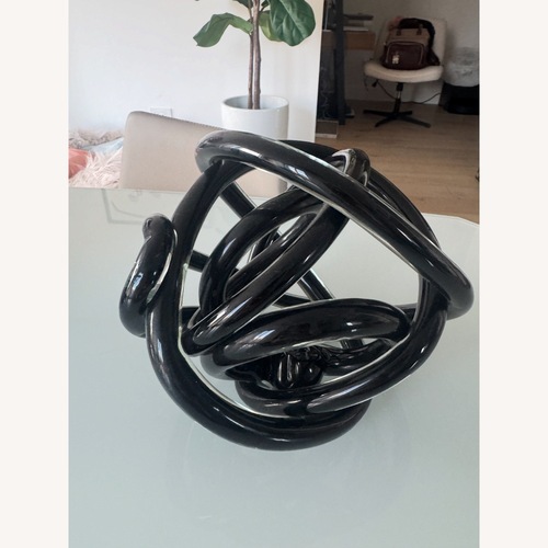 Used Decorative Black Glass Knot for sale on AptDeco