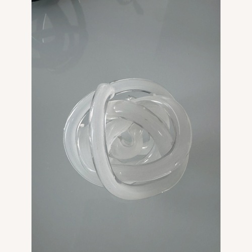Used West Elm White Glass Knots for sale on AptDeco