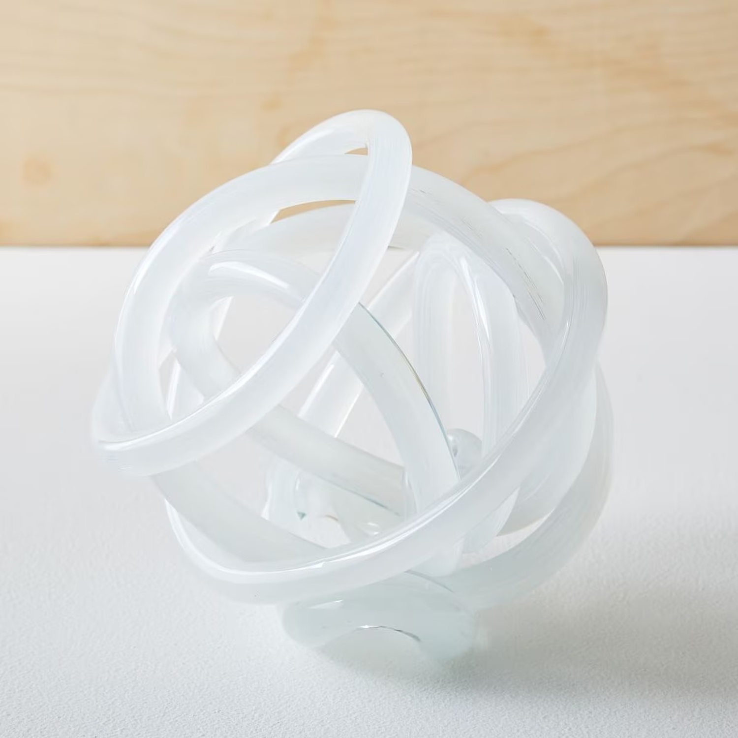 West Elm White Glass Knots - image-4