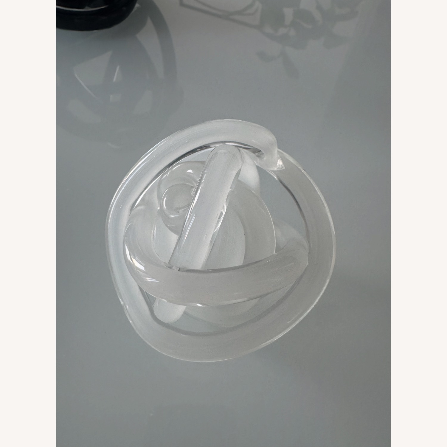 West Elm White Glass Knots - image-2