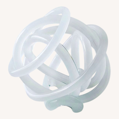 Used West Elm White Glass Knots for sale on AptDeco
