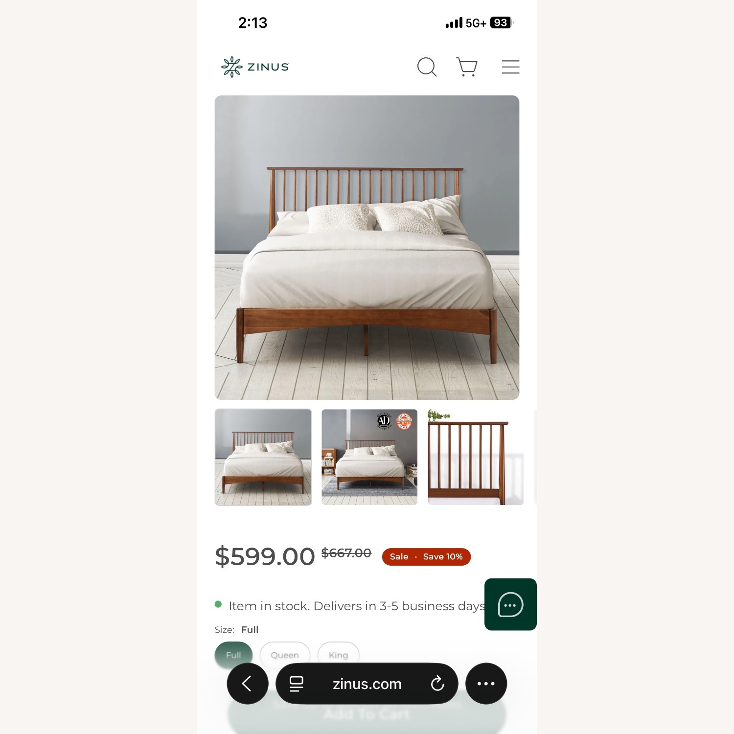 Linda Wood Platform Bed Frame - image-4