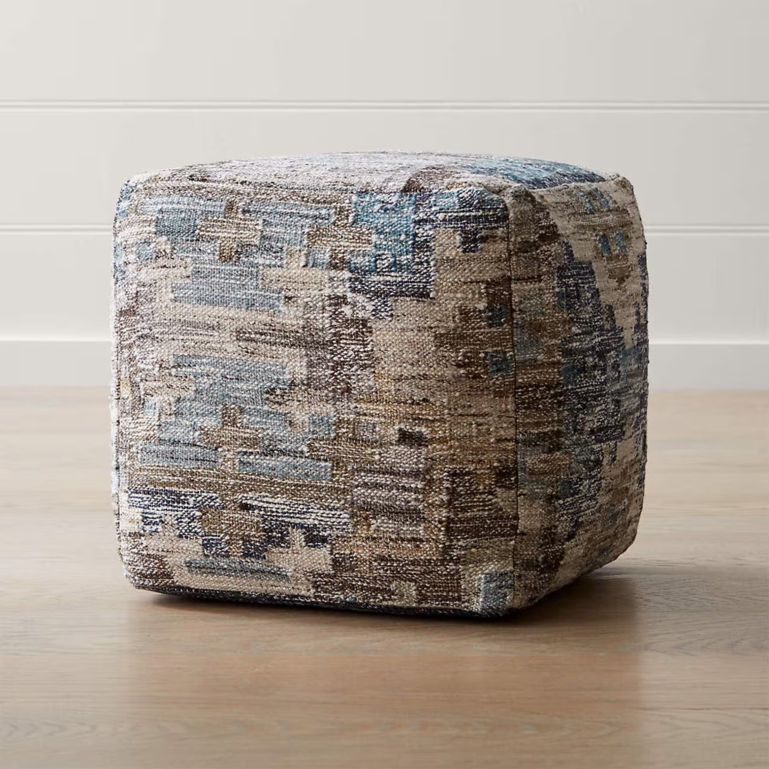 Crate & Barrel Alvarez Garden Square Pouf - image-4