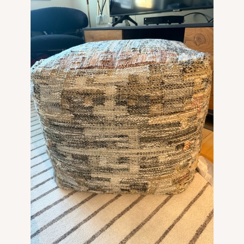 Used Crate & Barrel Alvarez Garden Square Pouf for sale on AptDeco