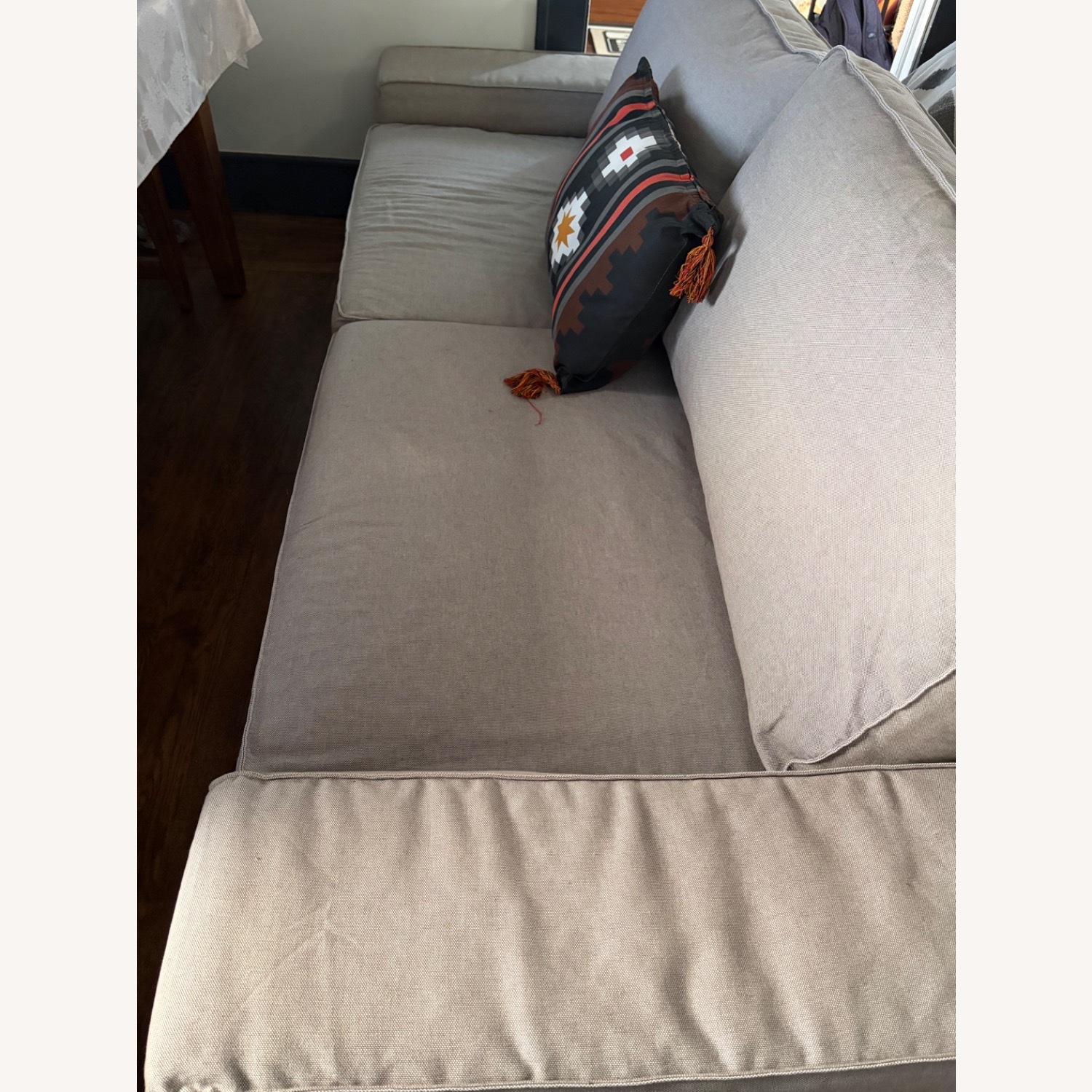 IKEA Light Gray Fabric 3+ Seater Sofa - image-2
