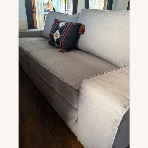 Used IKEA Light Gray Fabric 3+ Seater Sofa for sale on AptDeco