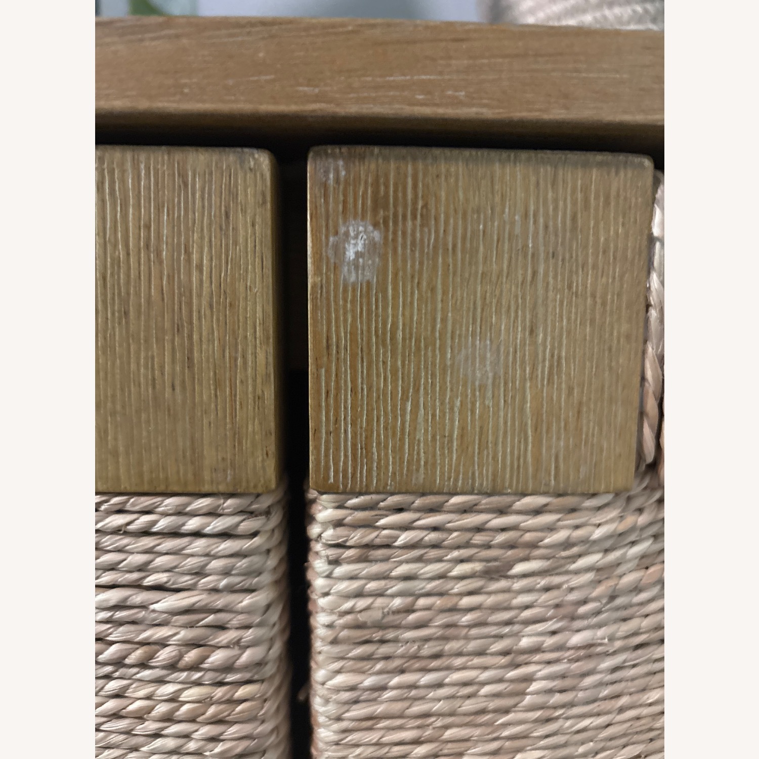 Wood & Seagrass Storage Cabinet Brown - image-3