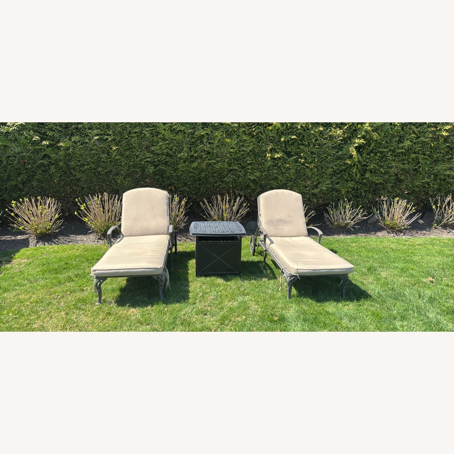 Fortunoff Cast Aluminum Chaise Set - image-3