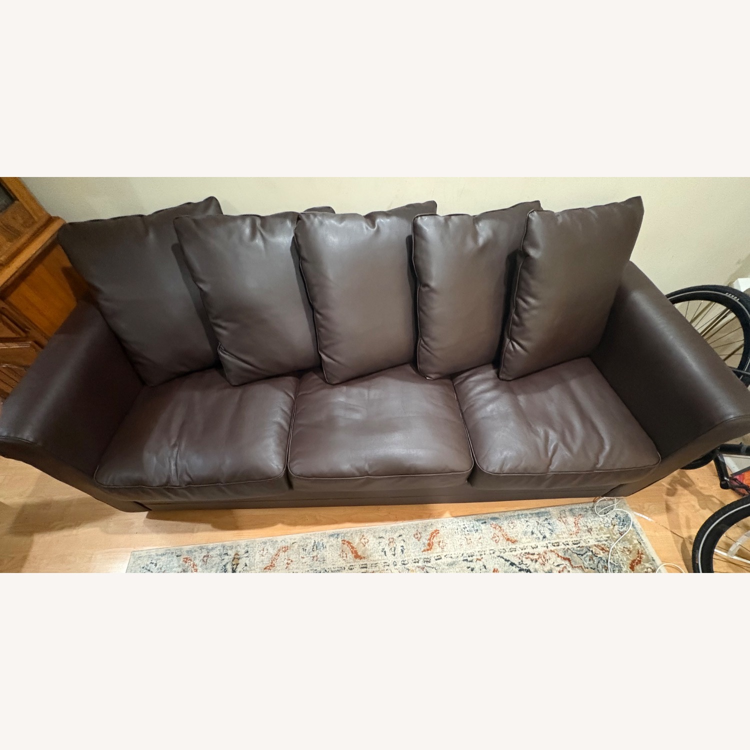 IKEA Dark Brown Faux Leather 3+ Piece Sectional - image-1
