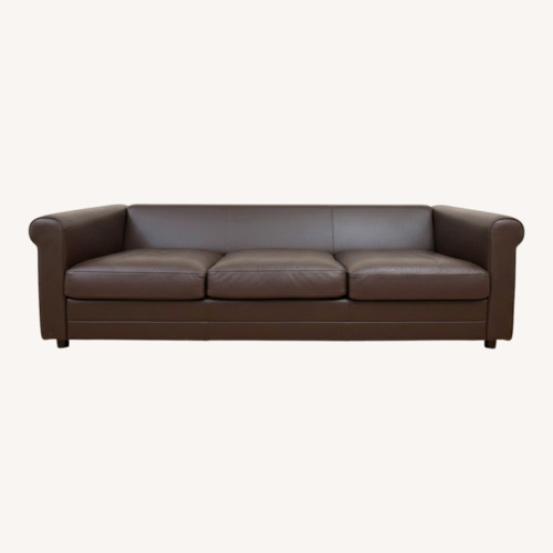 Used IKEA Dark Brown Faux Leather 3+ Piece Sectional for sale on AptDeco