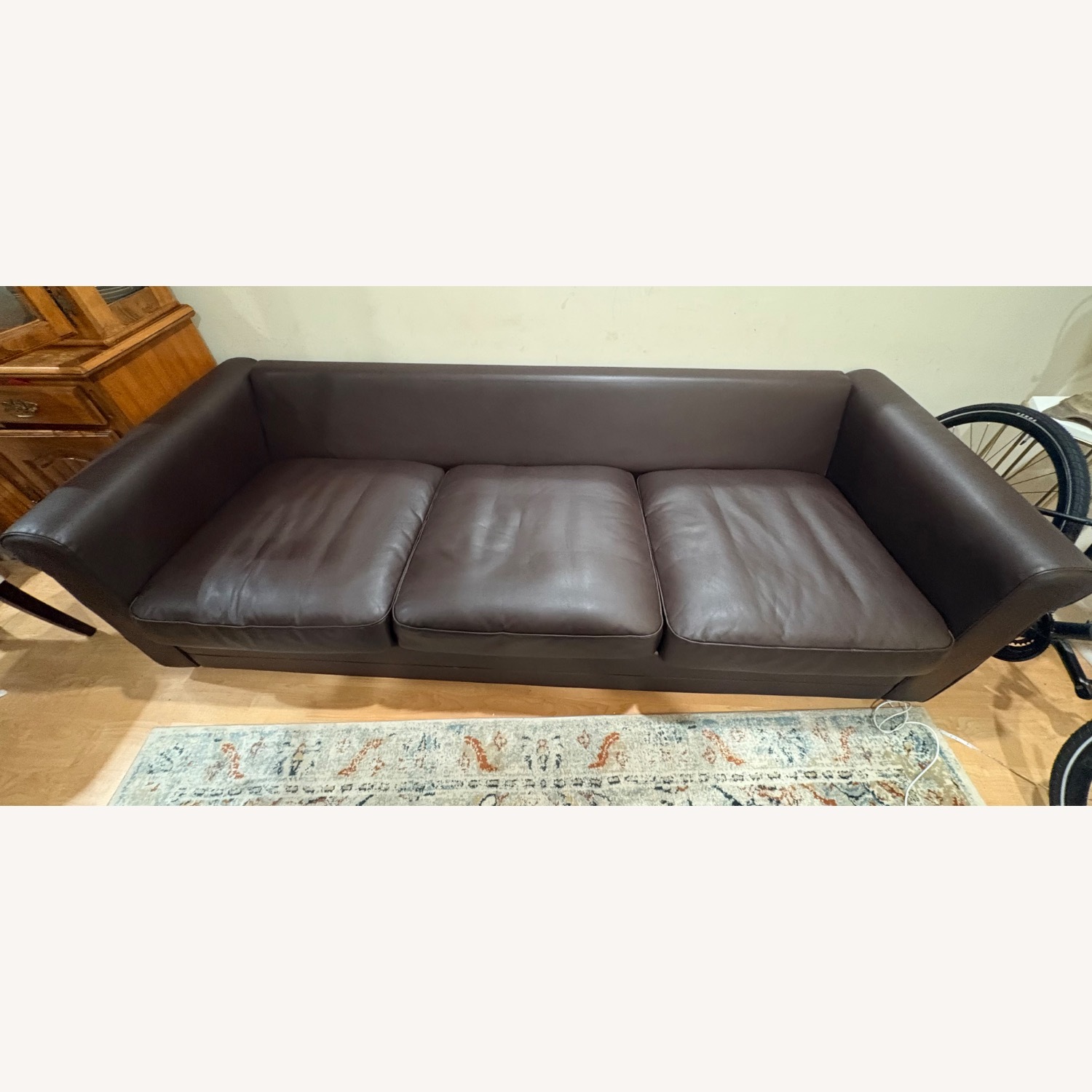 IKEA Dark Brown Faux Leather 3+ Piece Sectional - image-6