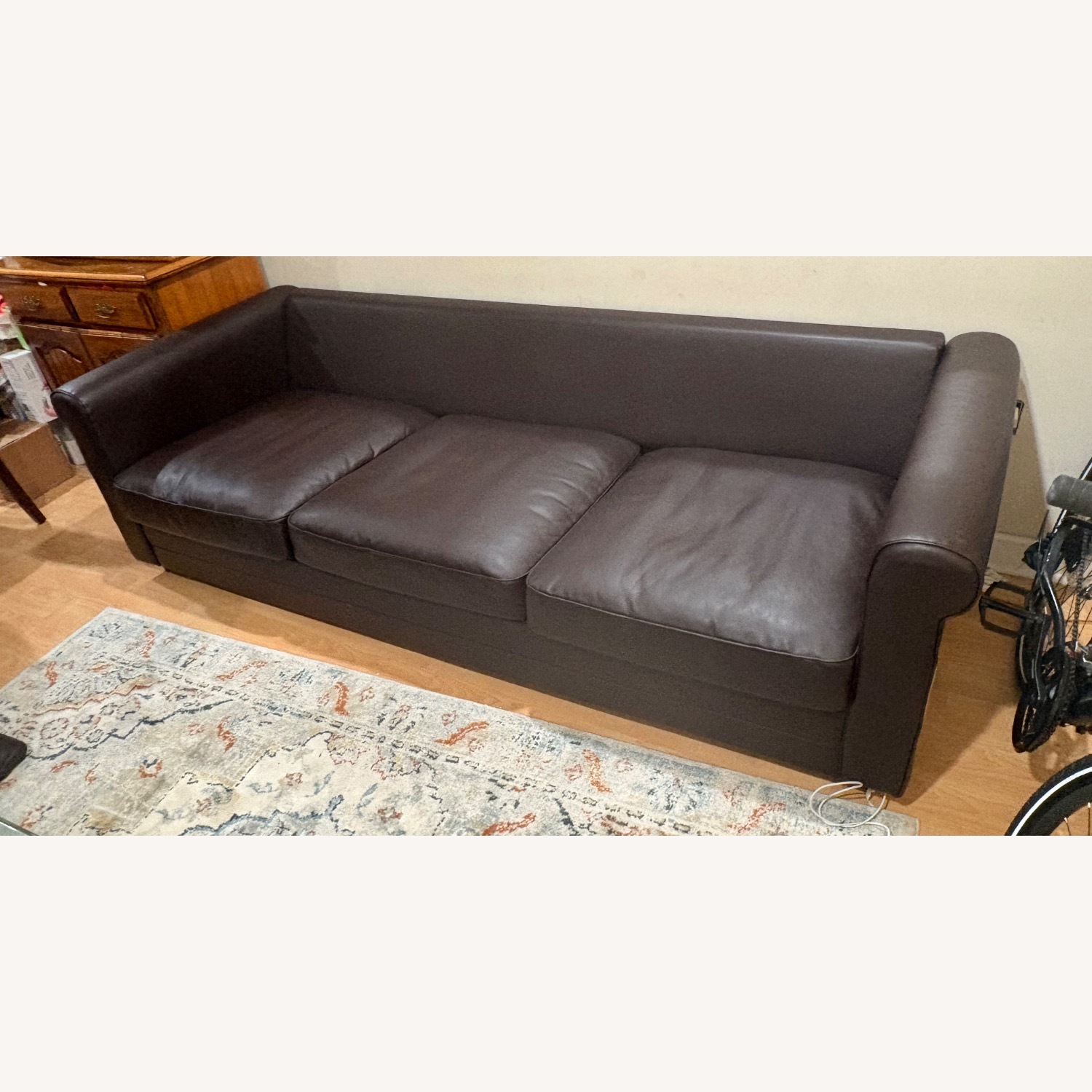 IKEA Dark Brown Faux Leather 3+ Piece Sectional - image-4