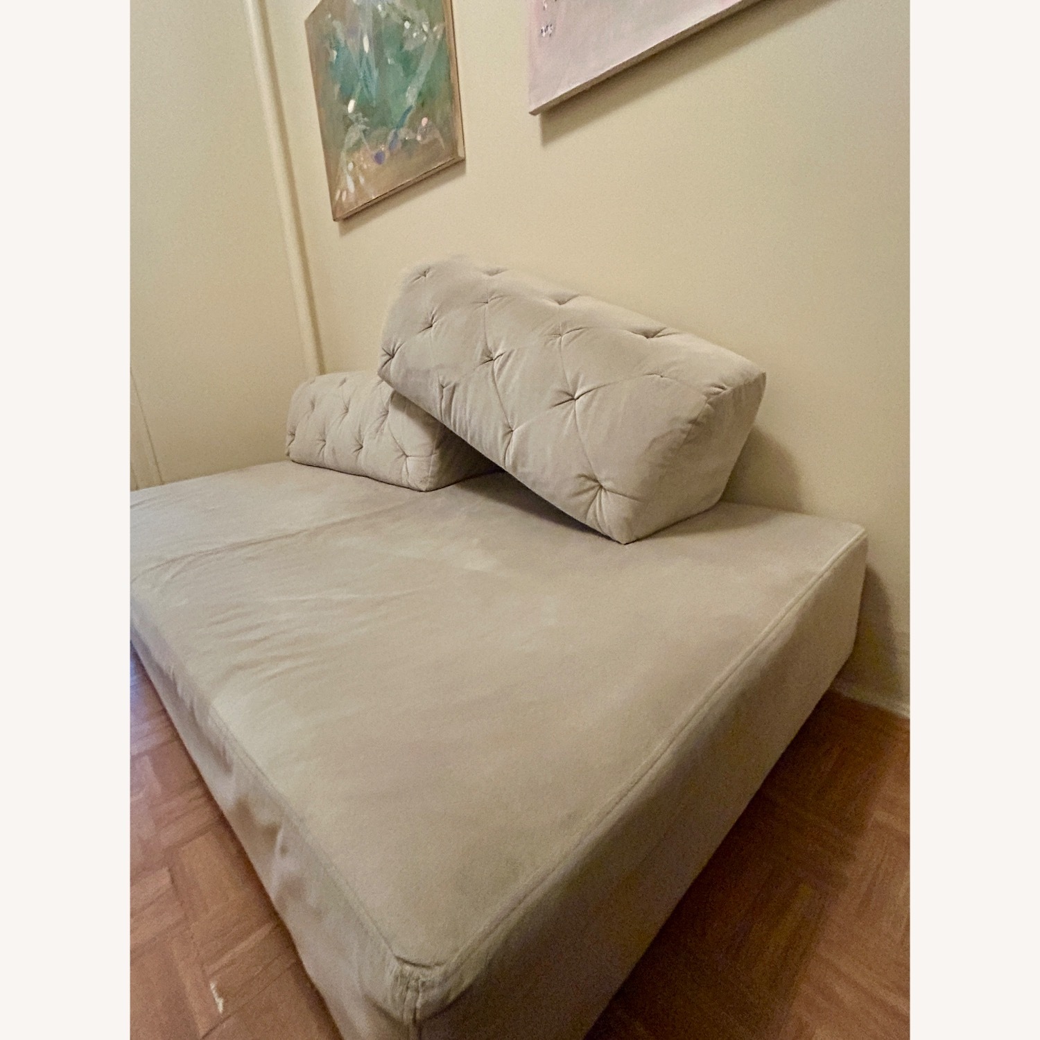 West Elm Tillary Light Gray Fabric 2 Seater Sofa - image-2