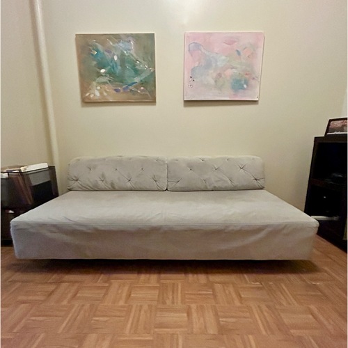 Used West Elm Tillary Light Gray Fabric 2 Seater Sofa for sale on AptDeco