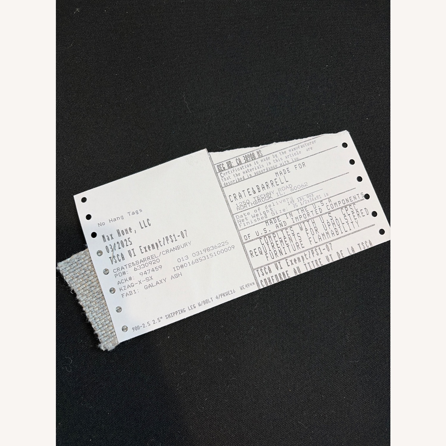 Crate & Barrel Barrett Arm Sofa 91” - image-15