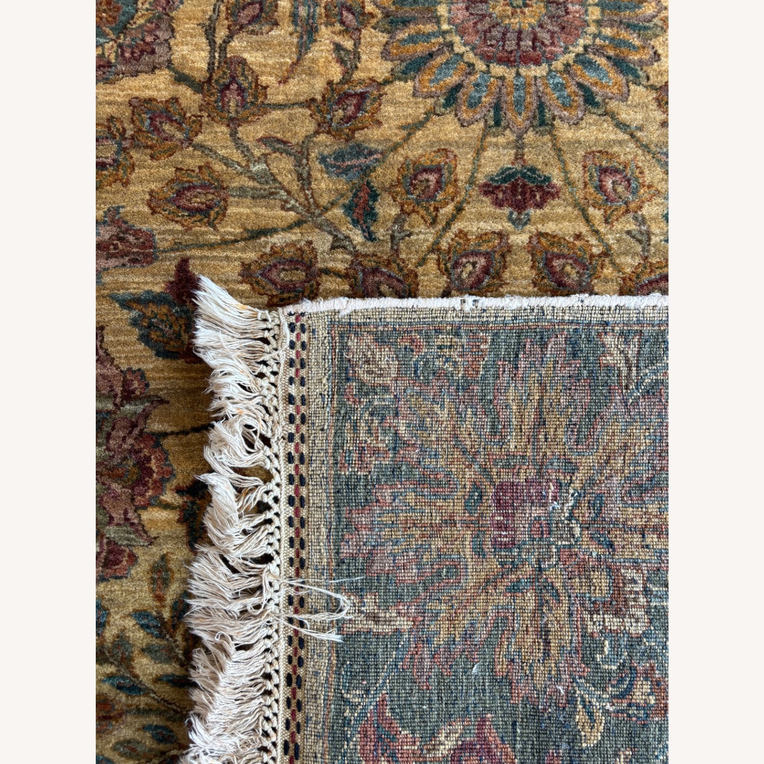 Oversized Persian Style Rug 12х15 Ivory & Green - image-5