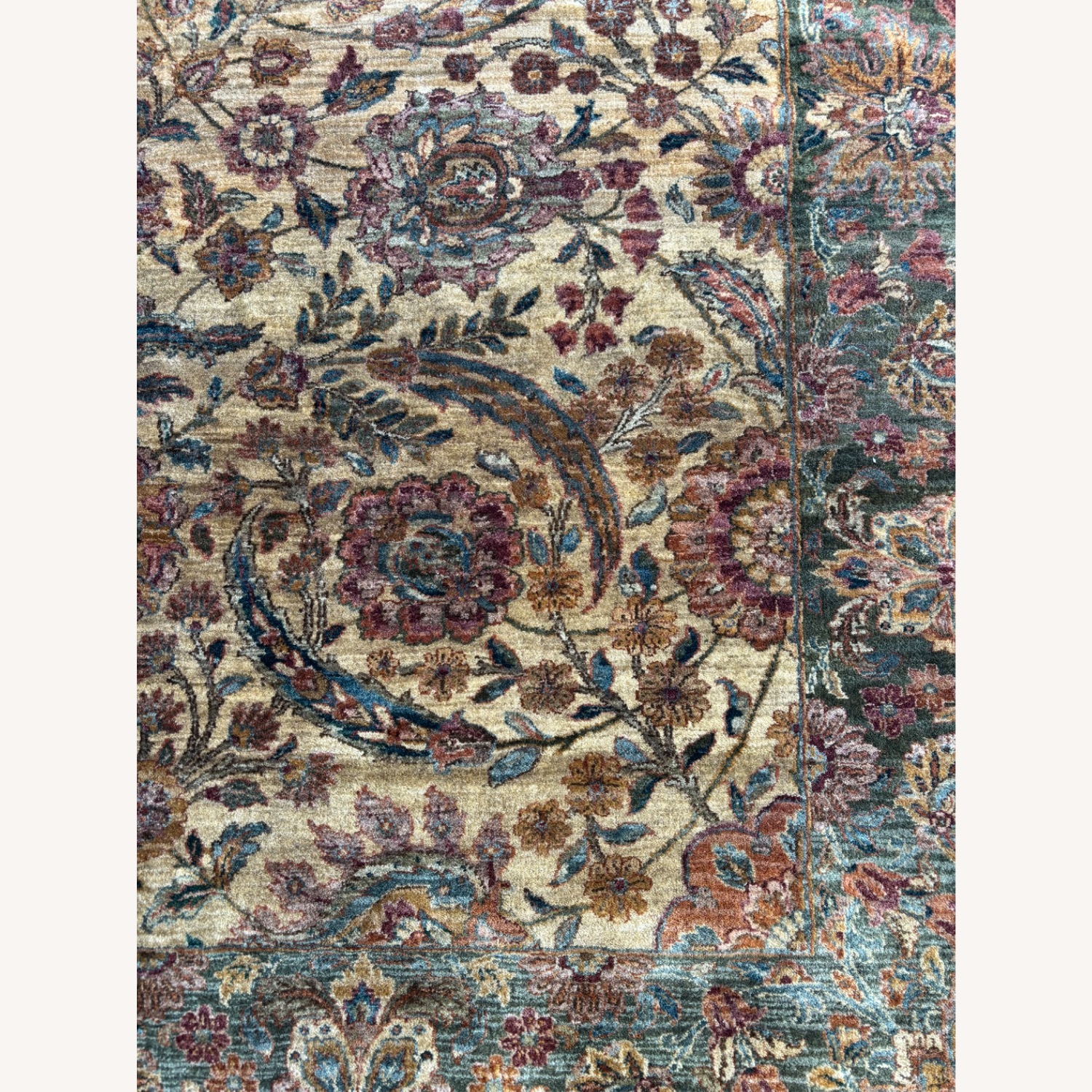 Oversized Persian Style Rug 12х15 Ivory & Green - image-6