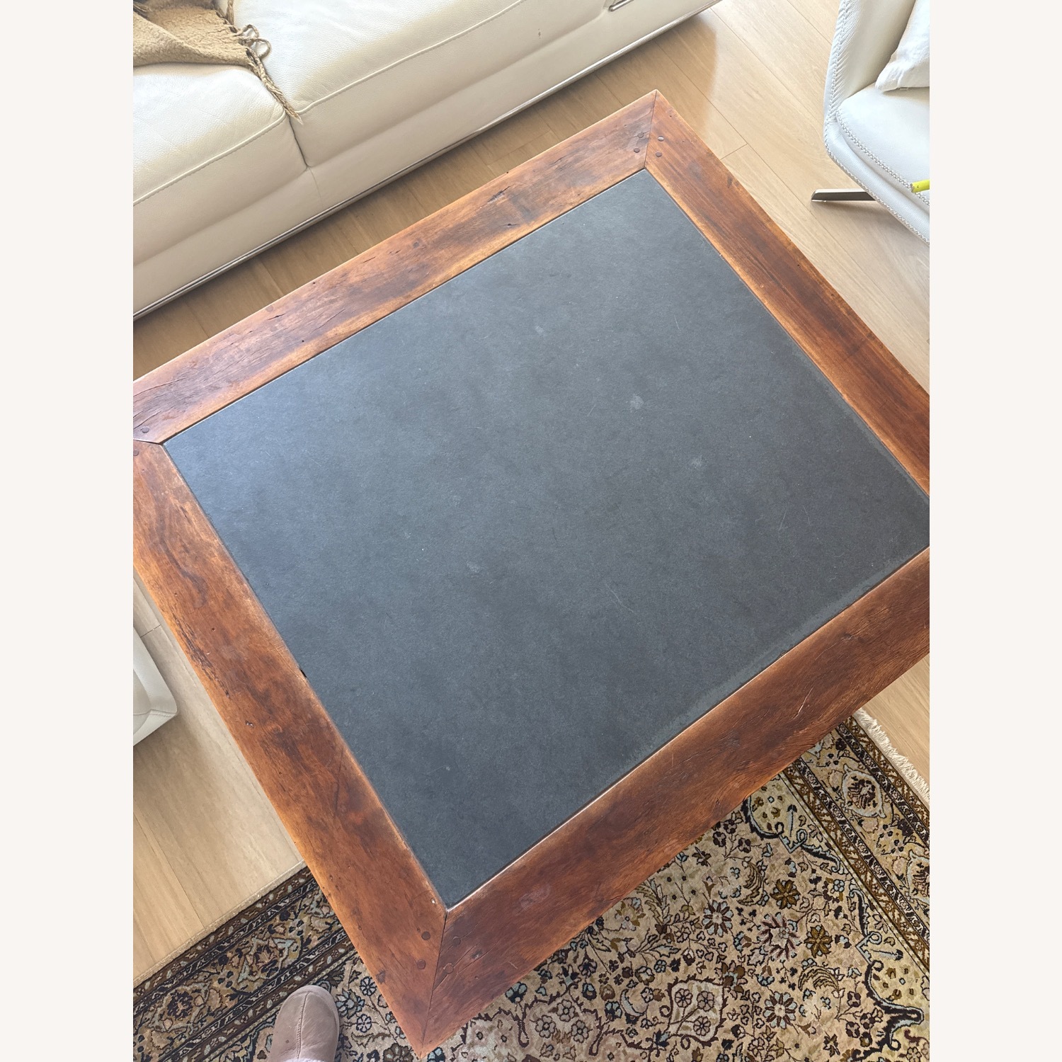 Crate & Barrel Peroba Dark Brown Coffee Table - image-5