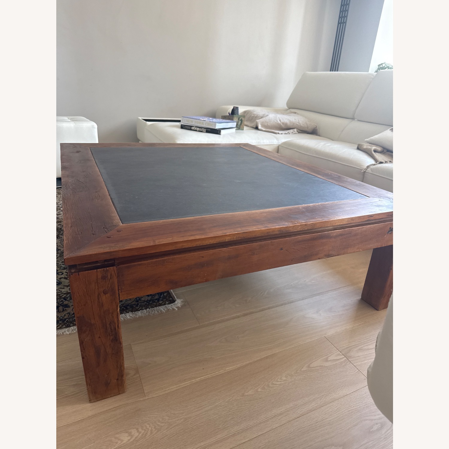 Crate & Barrel Peroba Dark Brown Coffee Table - image-4