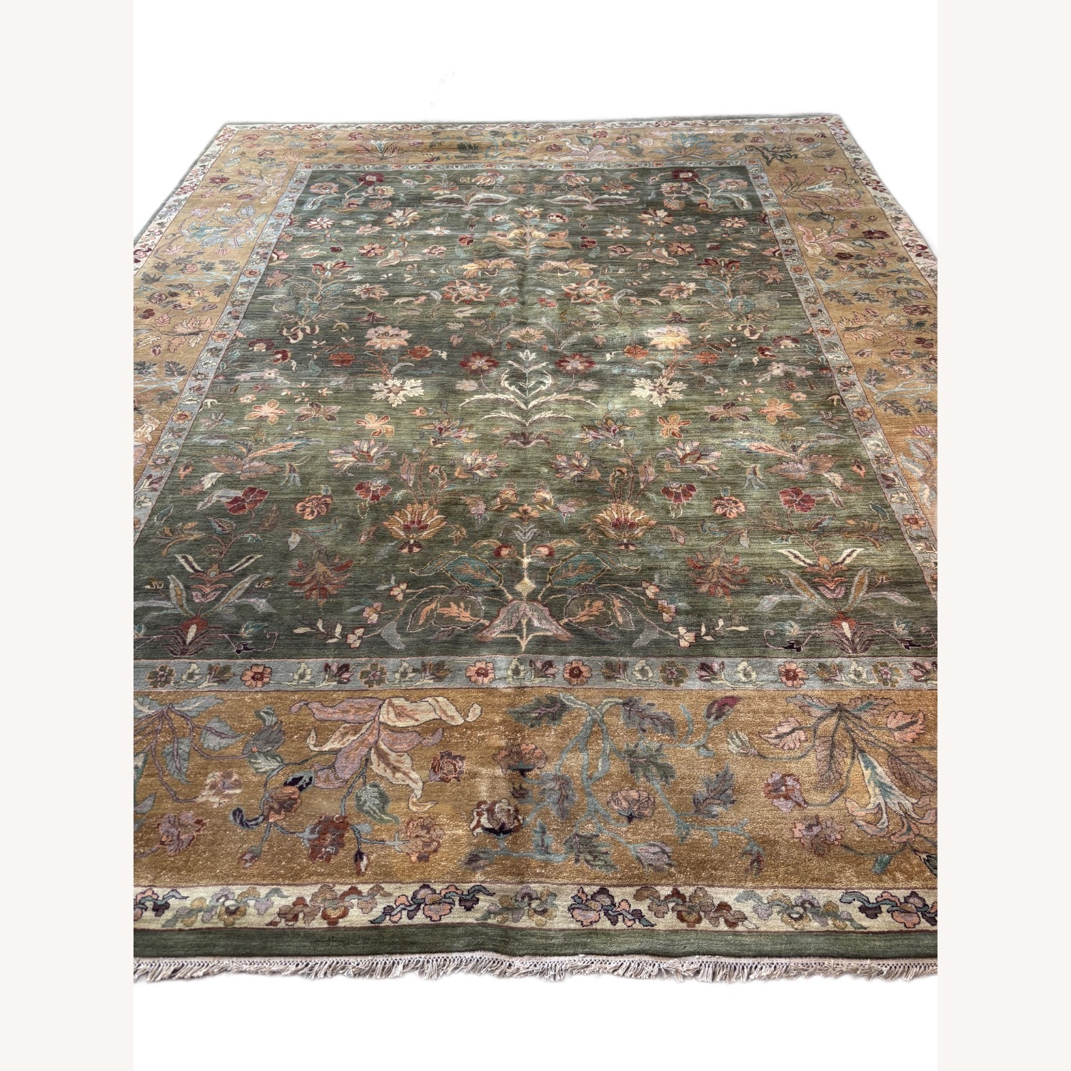 Large Hand-Knotted Floral Rug 11’10” x 15’2” - image-6