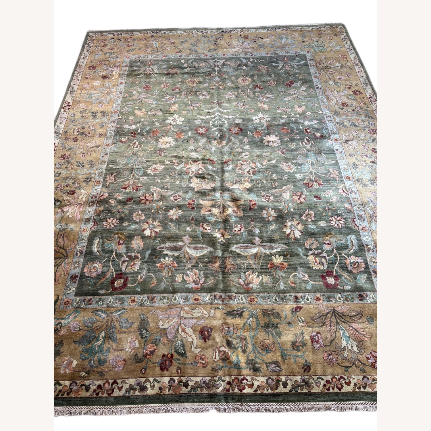 Large Hand-Knotted Floral Rug 11’10” x 15’2” - image-2
