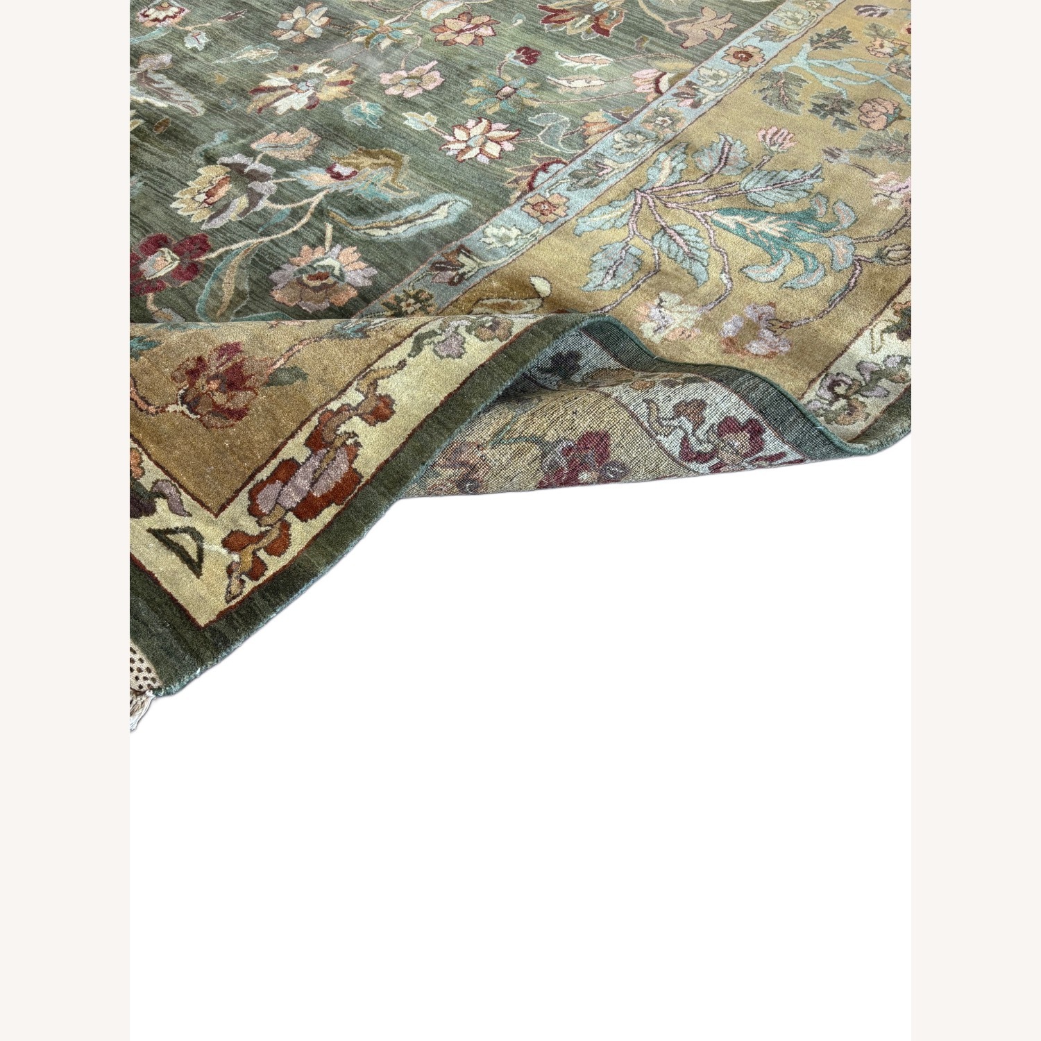 Large Hand-Knotted Floral Rug 11’10” x 15’2” - image-4