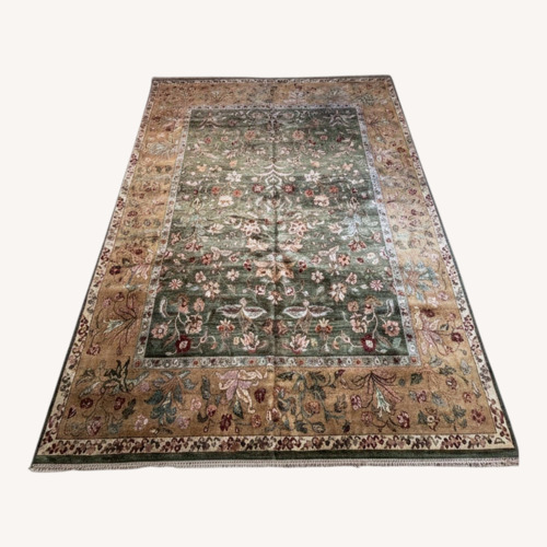 Used Large Hand-Knotted Floral Rug 11’10” x 15’2” for sale on AptDeco