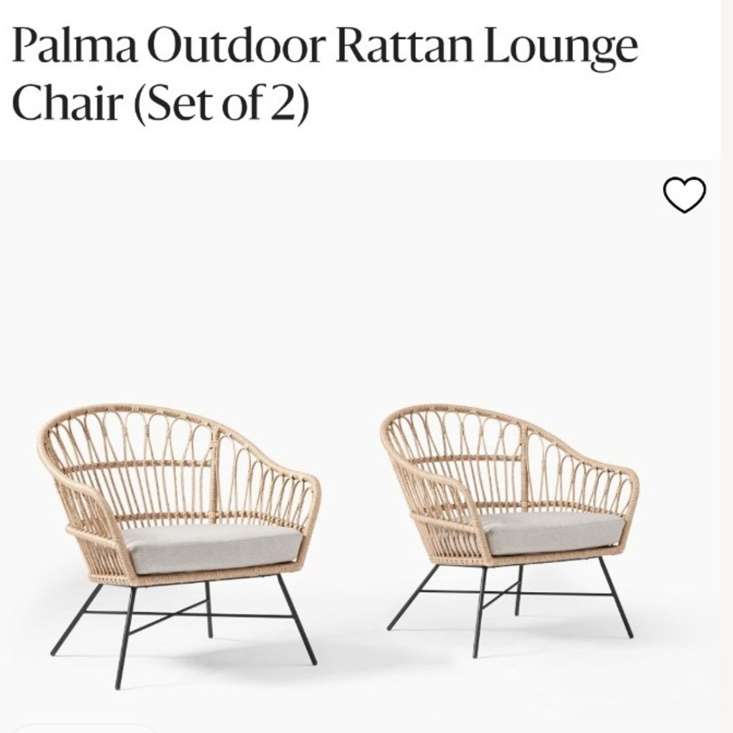 West Elm Palma Outdoor Rattan Lounge Chair (Set of 2) - image-5