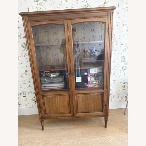 Used Antique Dark Brown Wood Bookcase for sale on AptDeco