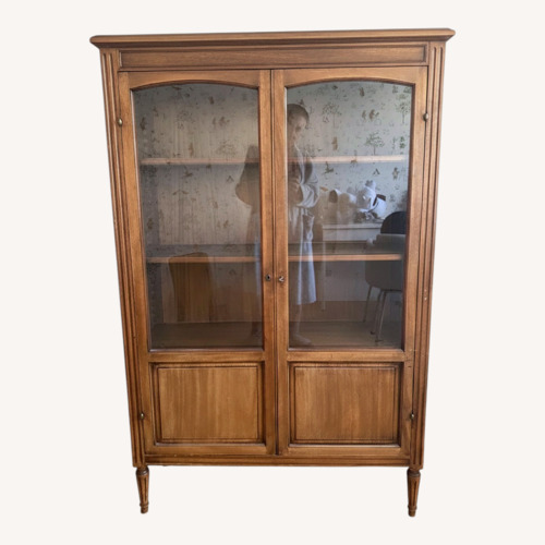 Used Antique Dark Brown Wood Bookcase for sale on AptDeco